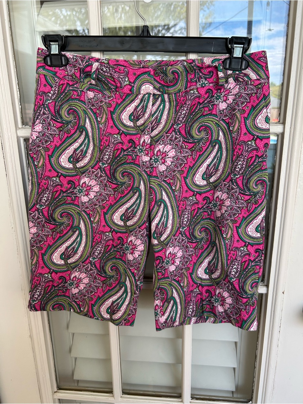 Talbots Pink Paisley Print Bermuda Shorts